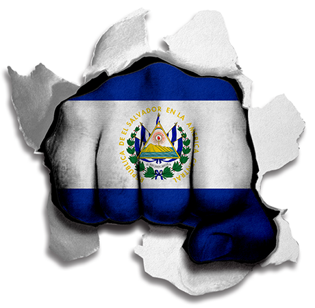 Fist EL Salvador Flag Logo vinyl decal